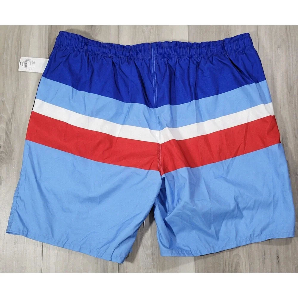 Outdoor Oasis Swim Trunks Men's 2XL Americana Stripe Pockets Big & Tall New